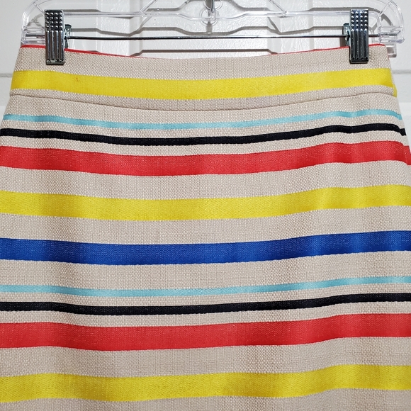 J.Crew Colorful Jacquard Midi Frayed Hem Skirt - Picture 3 of 12